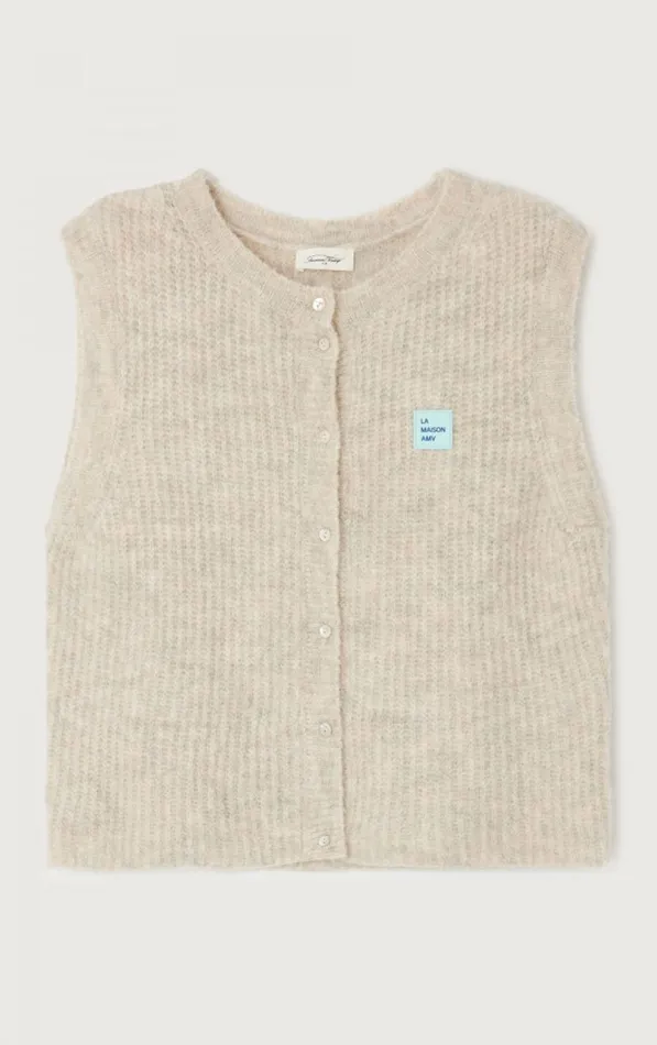 American Vintage Jumpers and Cardigans Women Cardigan East Melange Powder Snow