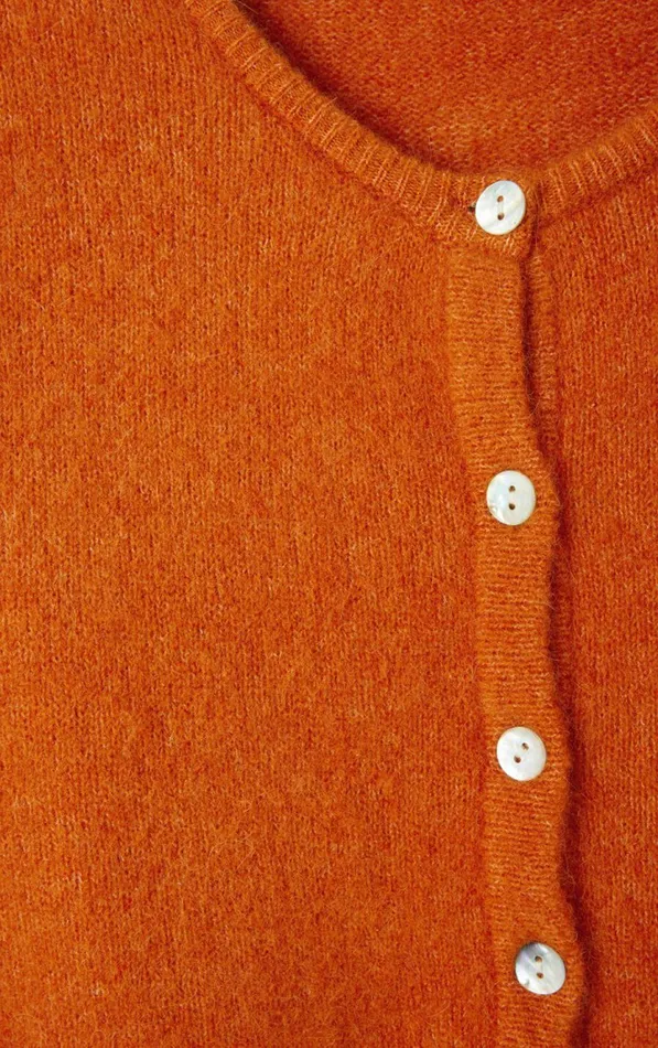 American Vintage Jumpers and Cardigans Women Cardigan Vitow Brick Melange American Vintage Jumpers and Cardigans Women Cardigan Vitow Brick Melange