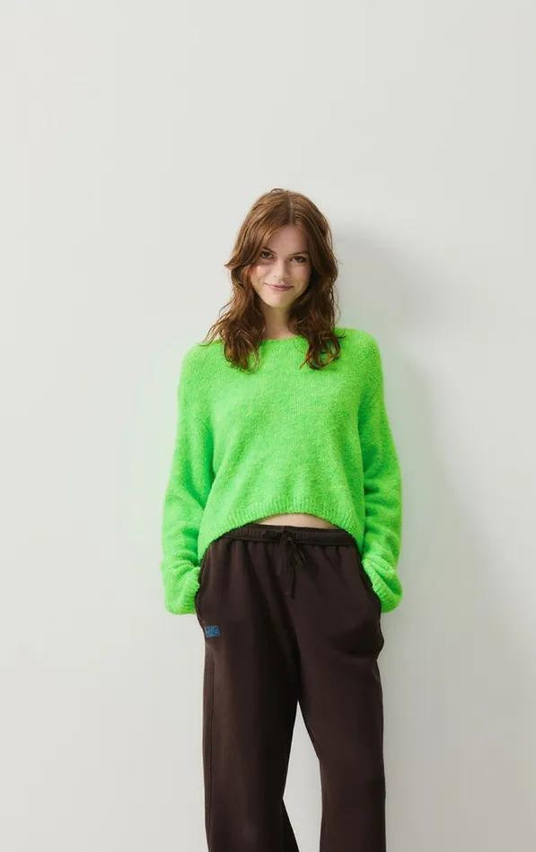 American Vintage Jumpers and Cardigans Women Jumper Cikoya Flashy Green American Vintage Jumpers and Cardigans Women Jumper Cikoya Flashy Green