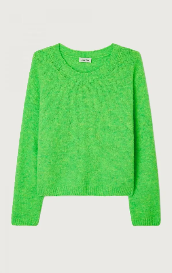American Vintage Jumpers and Cardigans Women Jumper Cikoya Flashy Green American Vintage Jumpers and Cardigans Women Jumper Cikoya Flashy Green