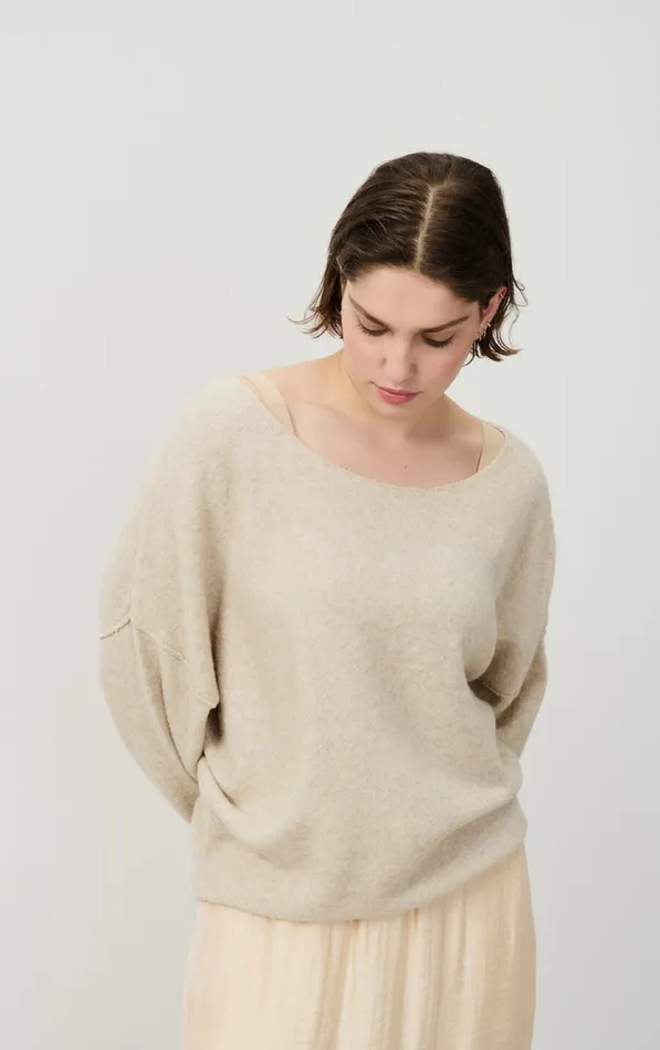 American Vintage Jumpers and Cardigans Women Jumper Damsville Melange Sand