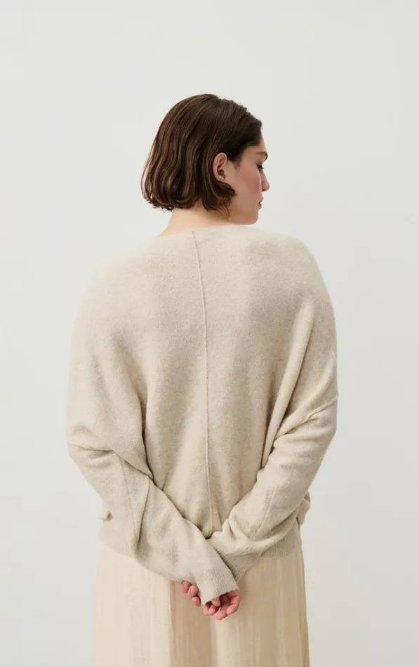 American Vintage Jumpers and Cardigans Women Jumper Damsville Melange Sand American Vintage Jumpers and Cardigans Women Jumper Damsville Melange Sand