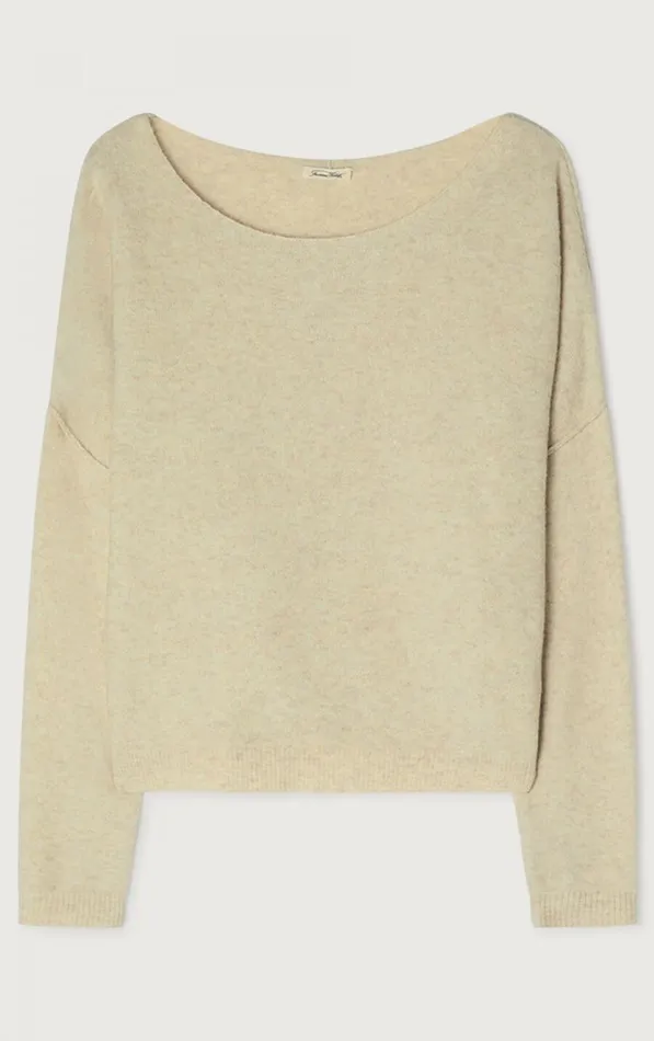 American Vintage Jumpers and Cardigans Women Jumper Damsville Melange Sand American Vintage Jumpers and Cardigans Women Jumper Damsville Melange Sand