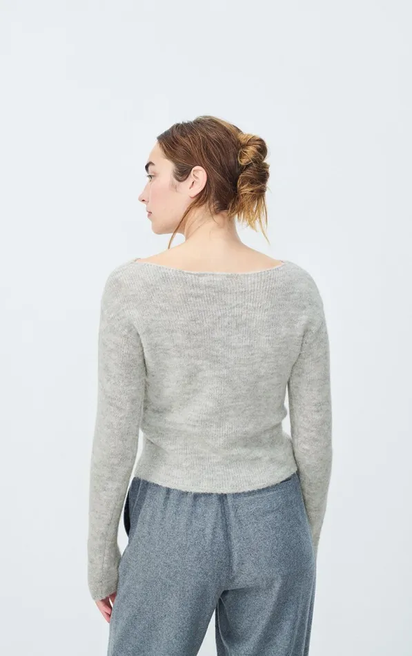 American Vintage Jumpers and Cardigans Women Jumper East Heather Grey American Vintage Jumpers and Cardigans Women Jumper East Heather Grey