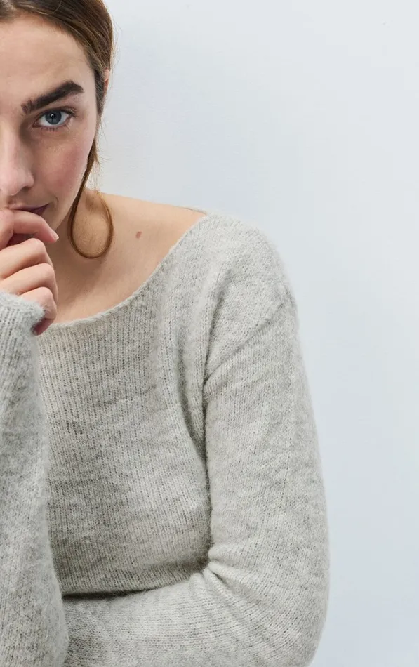 American Vintage Jumpers and Cardigans Women Jumper East Heather Grey American Vintage Jumpers and Cardigans Women Jumper East Heather Grey