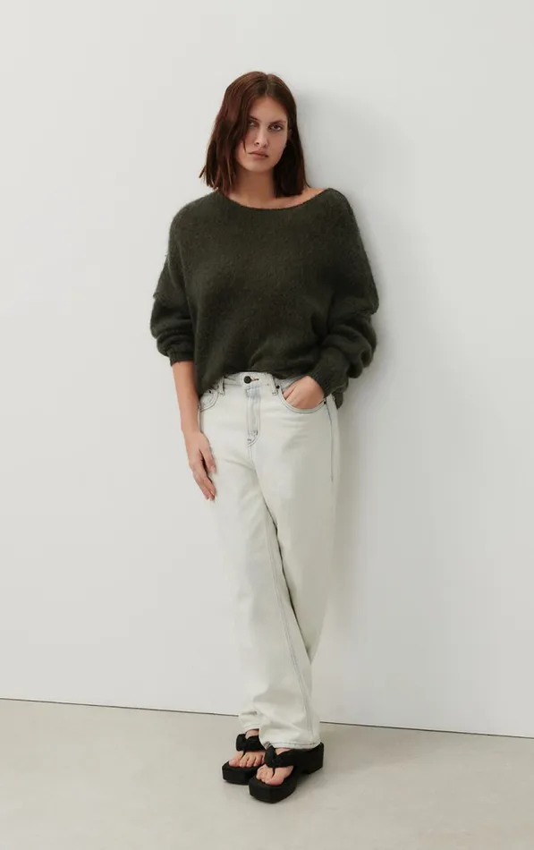 American Vintage Jumpers and Cardigans Women Jumper Yanbay Melange Charcoal American Vintage Jumpers and Cardigans Women Jumper Yanbay Melange Charcoal