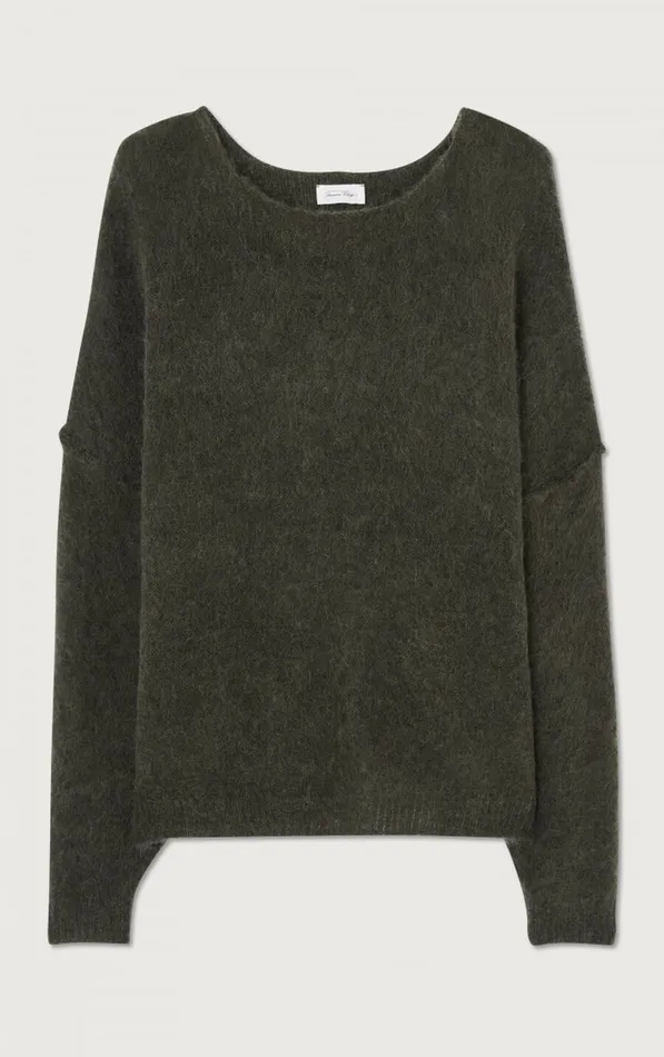 American Vintage Jumpers and Cardigans Women Jumper Yanbay Melange Charcoal American Vintage Jumpers and Cardigans Women Jumper Yanbay Melange Charcoal