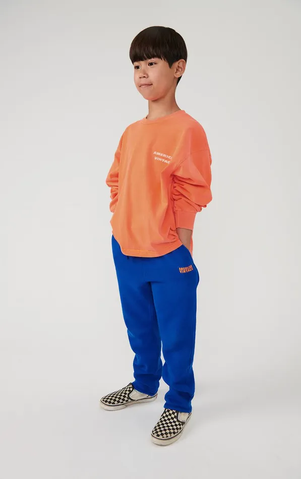 American Vintage Long Sleeve TShirts Kids TShirt Fizvalley Fluorescent Fire