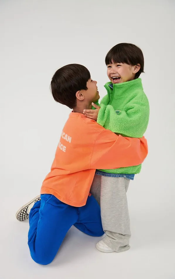 American Vintage Long Sleeve TShirts Kids TShirt Fizvalley Fluorescent Fire American Vintage Long Sleeve TShirts Kids TShirt Fizvalley Fluorescent Fire