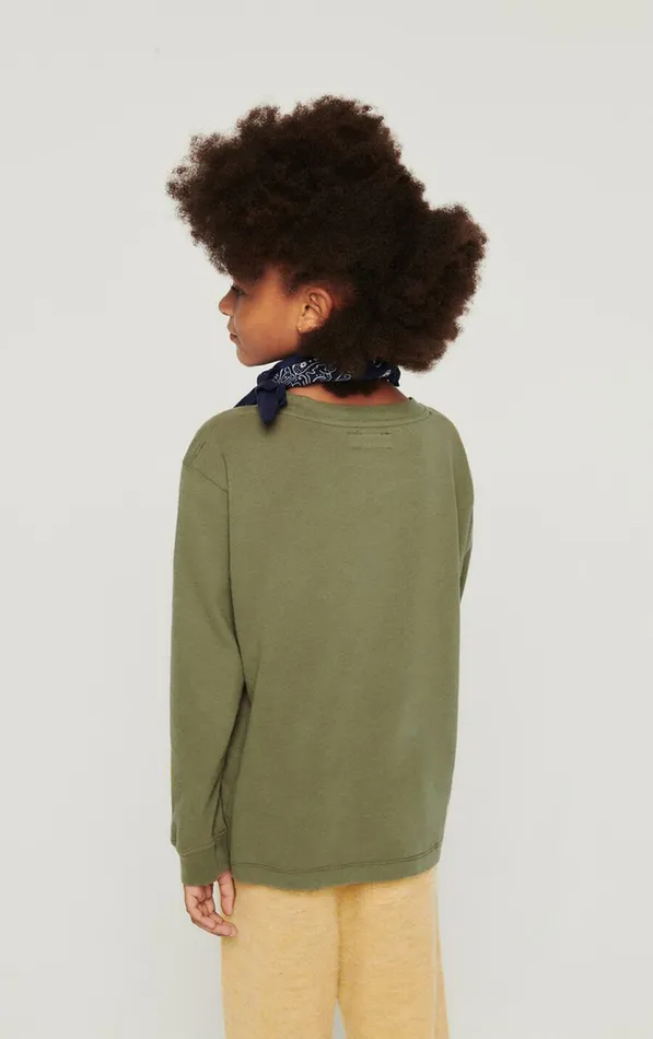 American Vintage Long Sleeve TShirts Kids TShirt Gamipy Khaki Vintage
