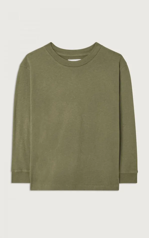 American Vintage Long Sleeve TShirts Kids TShirt Gamipy Khaki Vintage