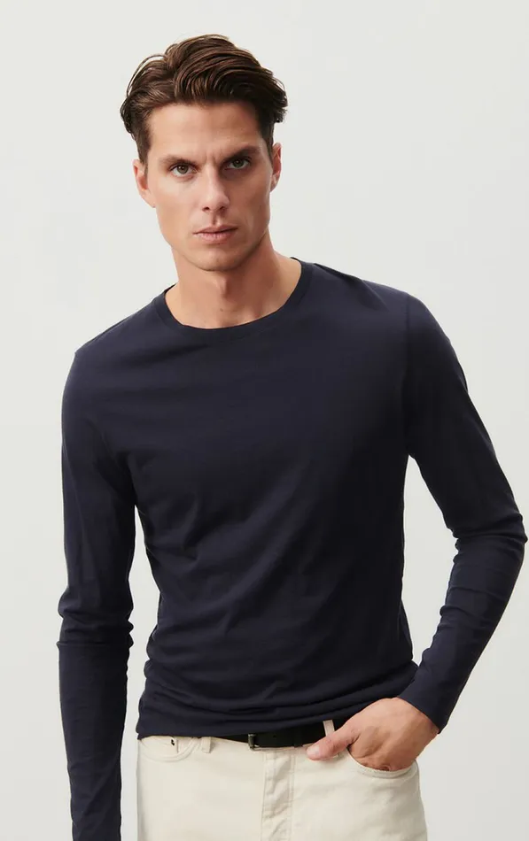American Vintage Long Sleeve TShirts Men TShirt Decatur Caviar