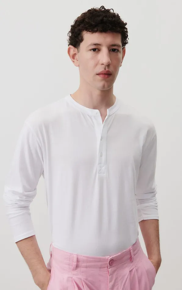 American Vintage Long Sleeve TShirts Men TShirt Vupaville White