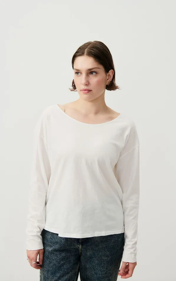 American Vintage Long Sleeve TShirts Women TShirt Aksun White