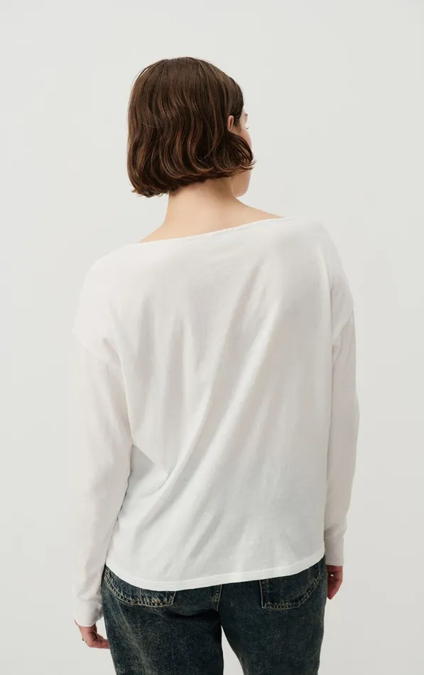 American Vintage Long Sleeve TShirts Women TShirt Aksun White