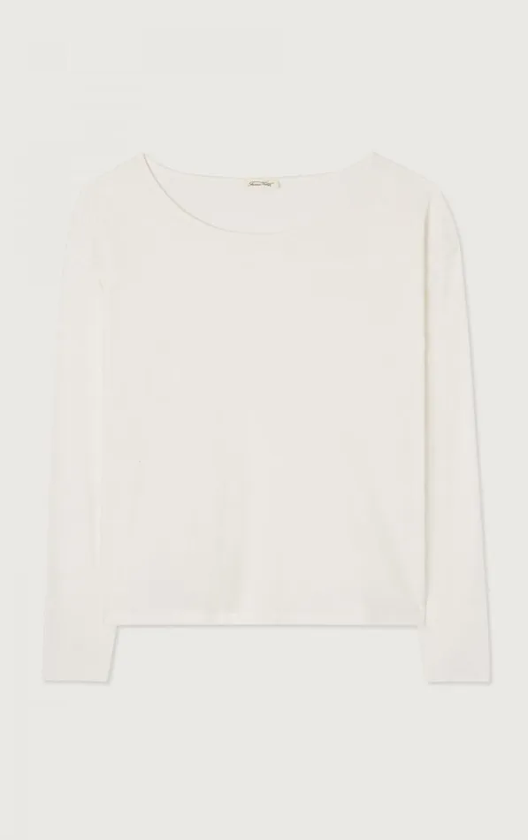 American Vintage Long Sleeve TShirts Women TShirt Aksun White