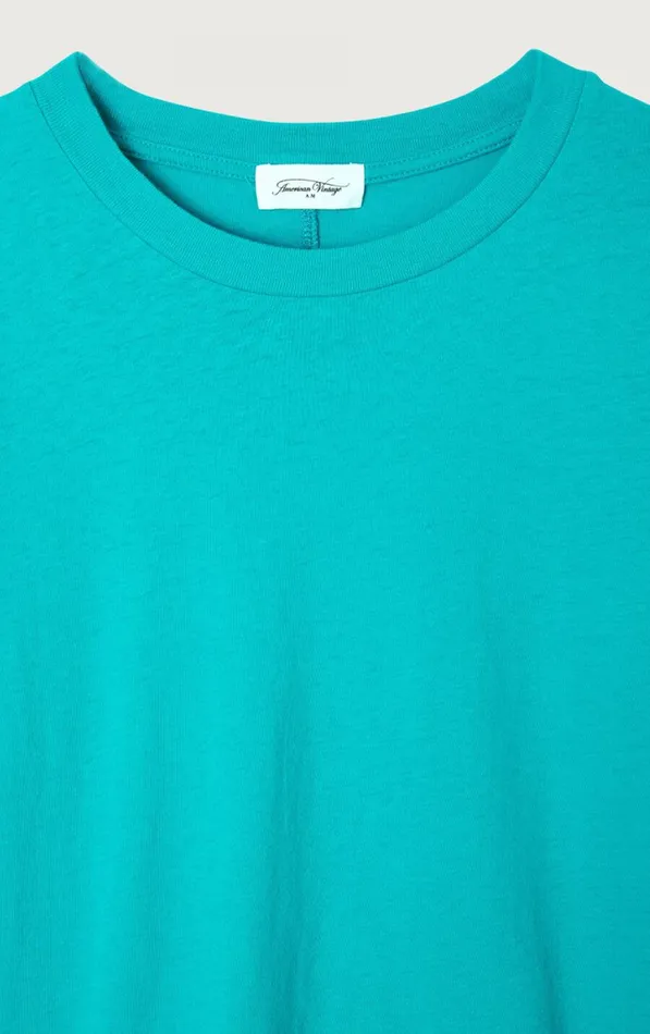 American Vintage Long Sleeve TShirts Women TShirt Gamipy Aqua American Vintage Long Sleeve TShirts Women TShirt Gamipy Aqua