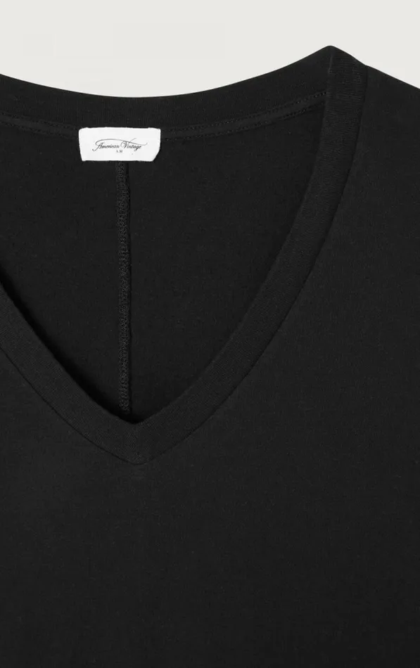 American Vintage Long Sleeve TShirts Women TShirt Gamipy Black American Vintage Long Sleeve TShirts Women TShirt Gamipy Black