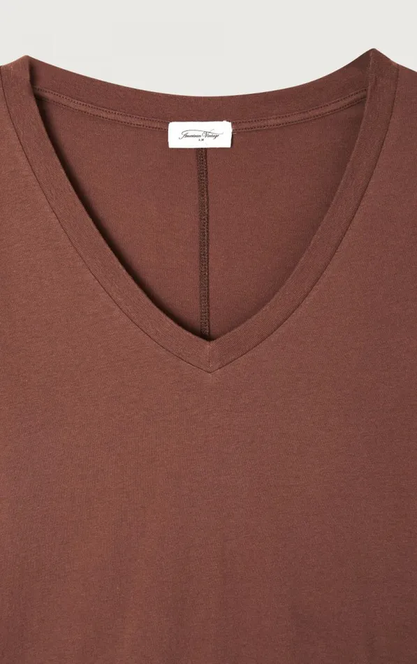 American Vintage Long Sleeve TShirts Women TShirt Gamipy Choco American Vintage Long Sleeve TShirts Women TShirt Gamipy Choco