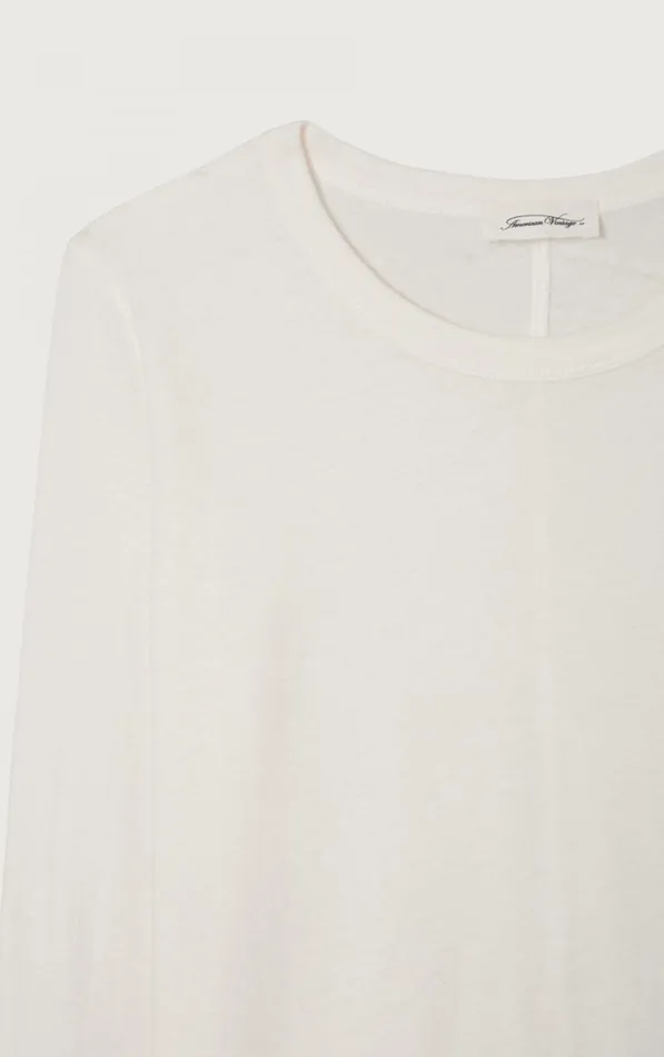 American Vintage Long Sleeve TShirts Women TShirt Gamipy White
