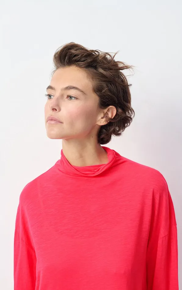 American Vintage Long Sleeve TShirts Women TShirt Jacksonville Fluorescent Hortensia