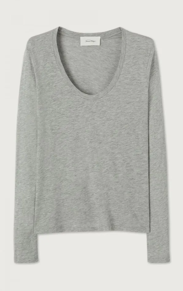 American Vintage Long Sleeve TShirts Women TShirt Jacksonville Heather Grey
