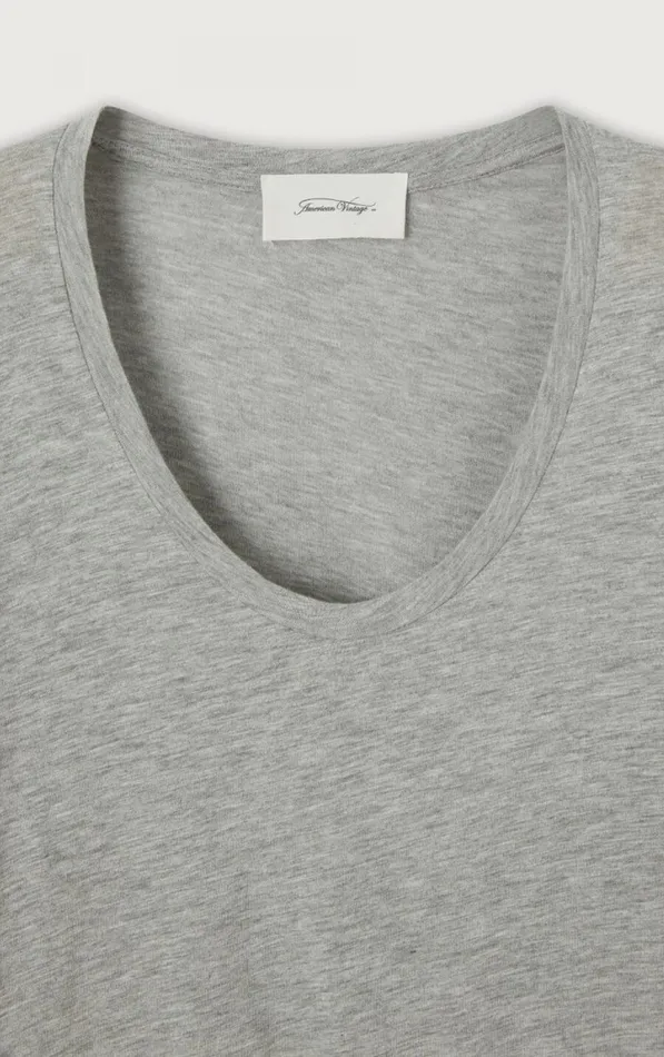 American Vintage Long Sleeve TShirts Women TShirt Jacksonville Heather Grey