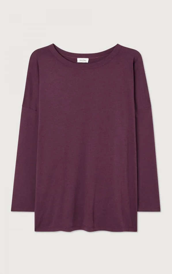 American Vintage Long Sleeve TShirts Women TShirt Rydlly Grape American Vintage Long Sleeve TShirts Women TShirt Rydlly Grape