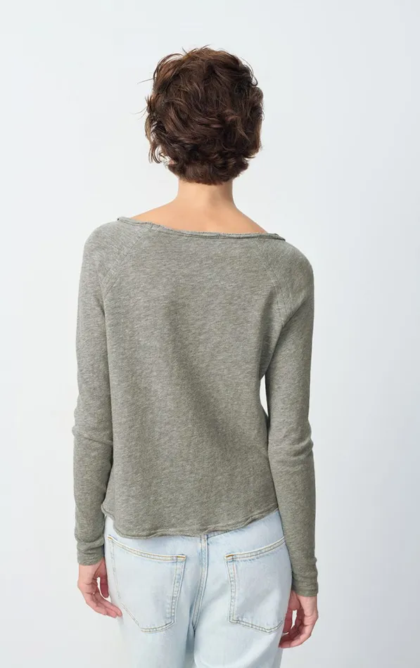 American Vintage Long Sleeve TShirts Women TShirt Sonoma Heather Grey American Vintage Long Sleeve TShirts Women TShirt Sonoma Heather Grey