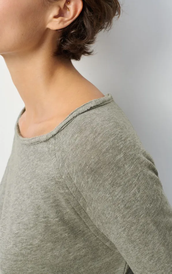 American Vintage Long Sleeve TShirts Women TShirt Sonoma Heather Grey American Vintage Long Sleeve TShirts Women TShirt Sonoma Heather Grey