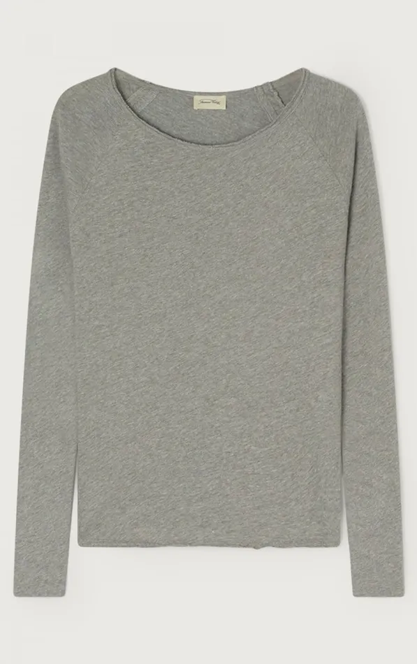American Vintage Long Sleeve TShirts Women TShirt Sonoma Heather Grey American Vintage Long Sleeve TShirts Women TShirt Sonoma Heather Grey