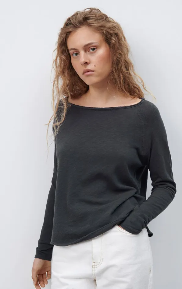 American Vintage Long Sleeve TShirts Women TShirt Sonoma Navy Blue Vintage