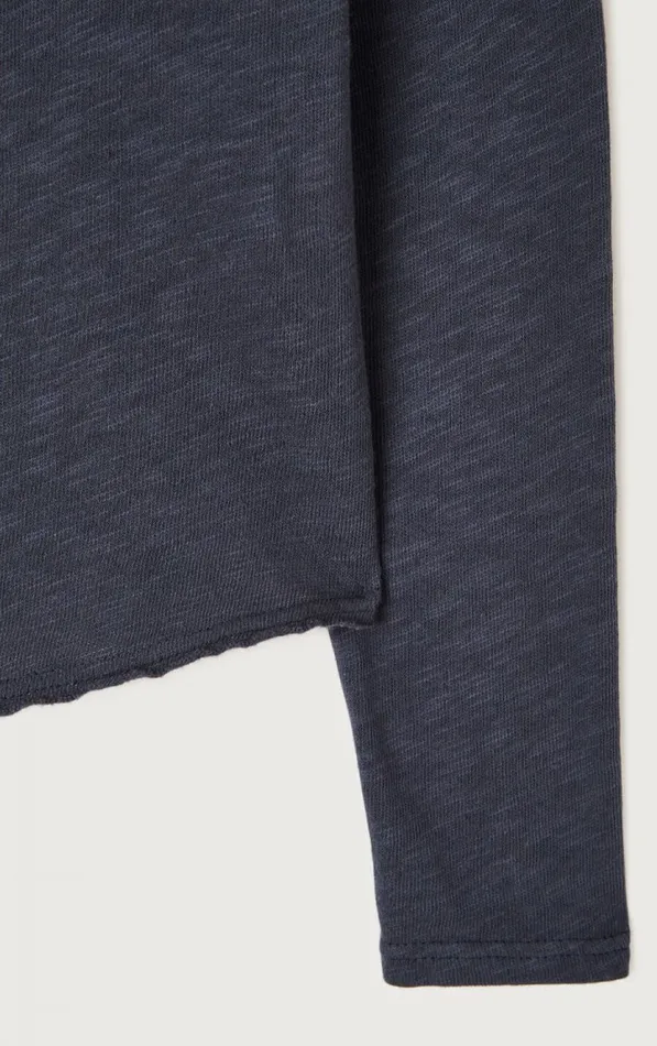 American Vintage Long Sleeve TShirts Women TShirt Sonoma Navy Blue Vintage