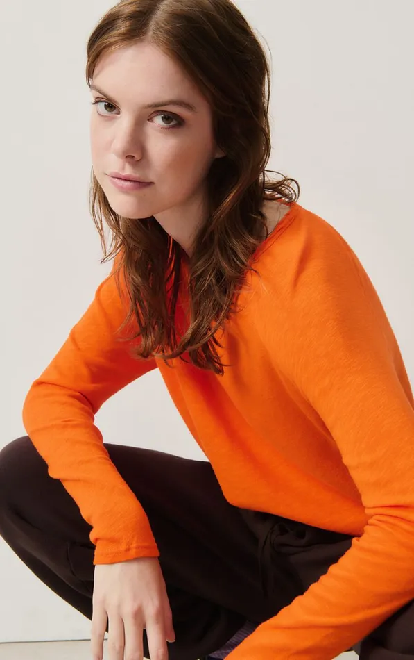 American Vintage Long Sleeve TShirts Women TShirt Sonoma Orange Vintage American Vintage Long Sleeve TShirts Women TShirt Sonoma Orange Vintage