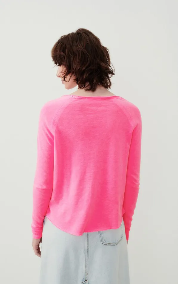 American Vintage Long Sleeve TShirts Women TShirt Sonoma Pink Acid Fluo American Vintage Long Sleeve TShirts Women TShirt Sonoma Pink Acid Fluo