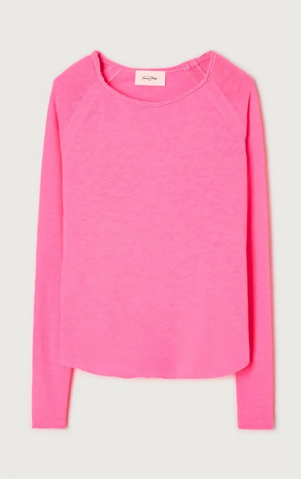 American Vintage Long Sleeve TShirts Women TShirt Sonoma Pink Acid Fluo American Vintage Long Sleeve TShirts Women TShirt Sonoma Pink Acid Fluo