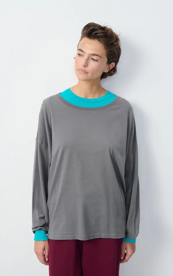 American Vintage Long Sleeve TShirts Women TShirt Vupaville Carbon