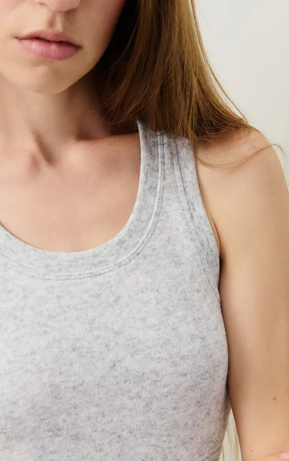 American Vintage Loungewear Women Bra Evona Melange Light Grey