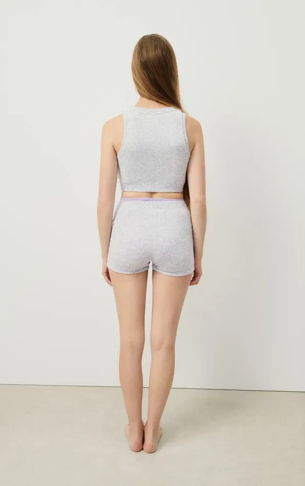 American Vintage Loungewear Women Bra Evona Melange Light Grey