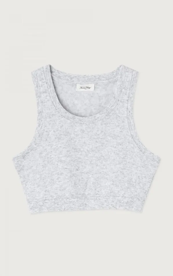 American Vintage Loungewear Women Bra Evona Melange Light Grey