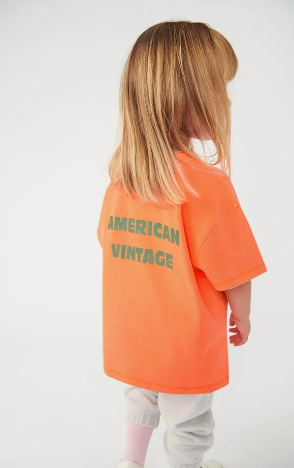 American Vintage Short Sleeve TShirts Kids TShirt Fizvalley Fluorescent Fire American Vintage Short Sleeve TShirts Kids TShirt Fizvalley Fluorescent Fire