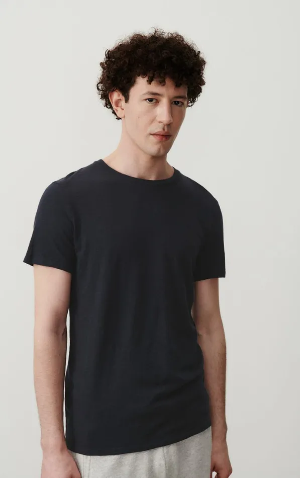 American Vintage Short Sleeve TShirts Men TShirt Bysapick Navy