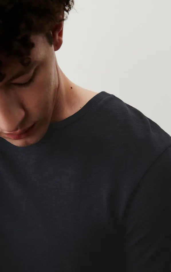 American Vintage Short Sleeve TShirts Men TShirt Bysapick Navy