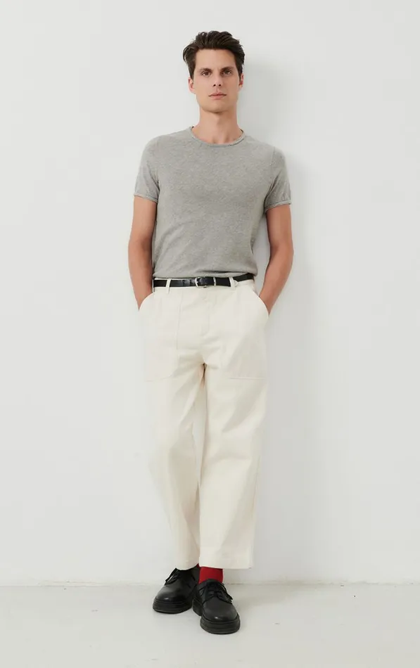 American Vintage Short Sleeve TShirts Men TShirt Sonoma Heather Grey