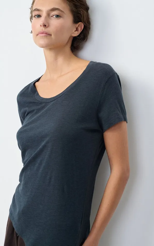 American Vintage Short Sleeve TShirts Women TShirt Jacksonville Navy