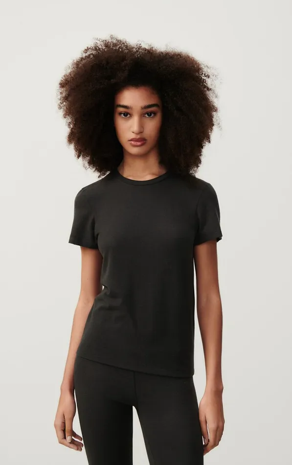 American Vintage Short Sleeve TShirts Women TShirt Ypawood Carbon Melange