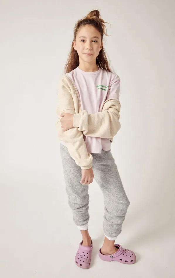American Vintage Sweatshirts Kids Hoodie Itonay Melange Ecru American Vintage Sweatshirts Kids Hoodie Itonay Melange Ecru