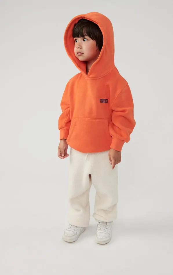 American Vintage Sweatshirts Kids Hoodie Izubird Fluorescent Fire