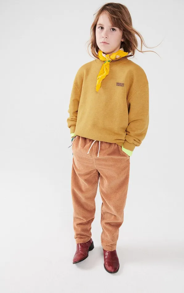 American Vintage Sweatshirts Kids Sweatshirt Doven Overdyed Curry