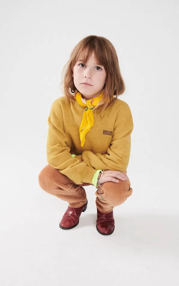 American Vintage Sweatshirts Kids Sweatshirt Doven Overdyed Curry American Vintage Sweatshirts Kids Sweatshirt Doven Overdyed Curry